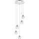 Eren 5 Light 12 inch Chrome Pendant Ceiling Light