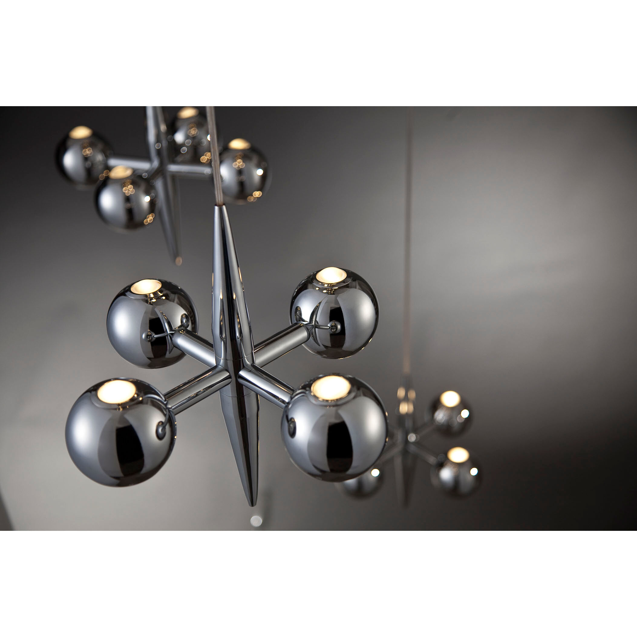 Pearla LED 40 inch Chrome Chandelier Ceiling Light