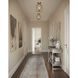 Vertex 1 Light 5 inch Brushed Gold Semi-Flush Mount Ceiling Light