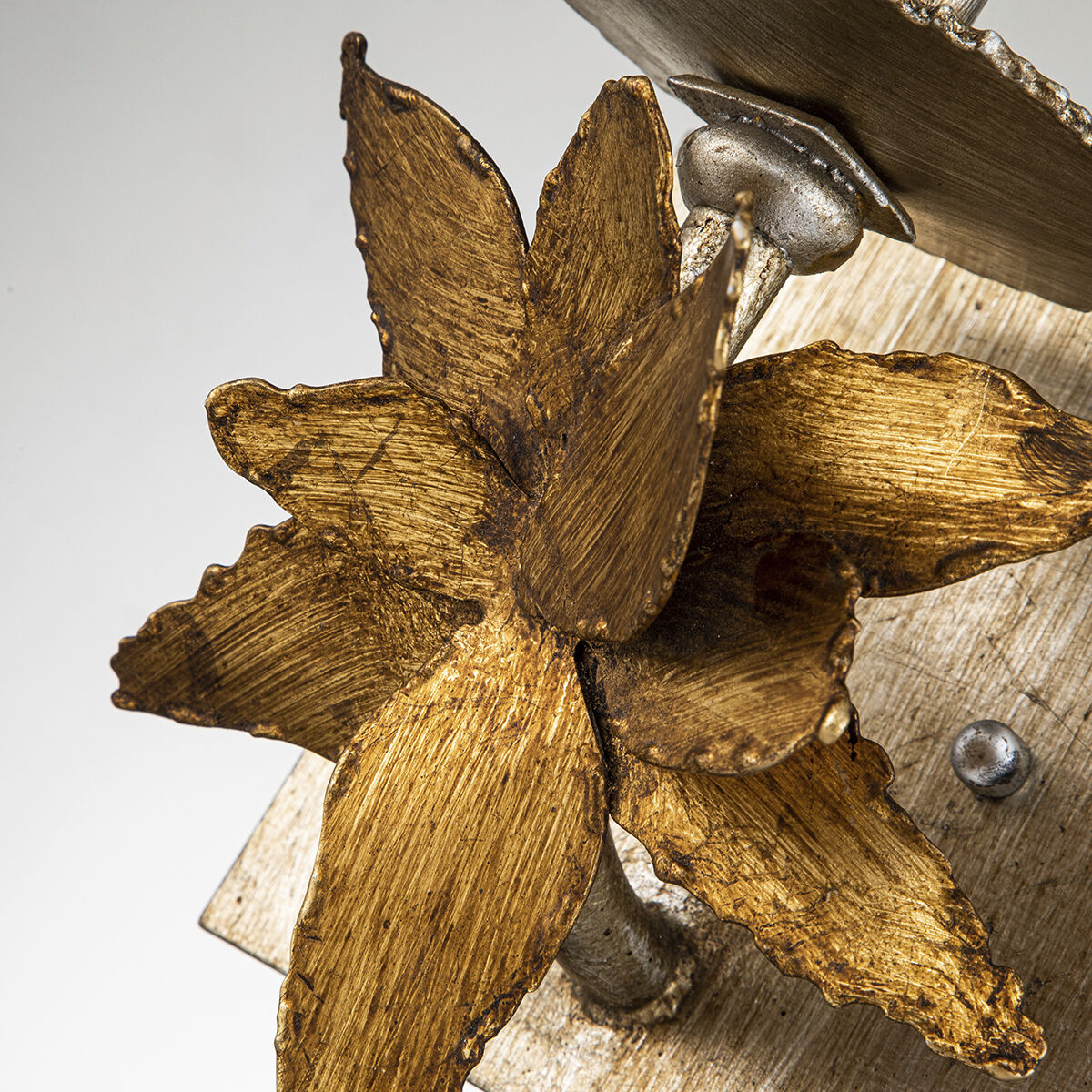 Toissant 1 Light 6 inch Gold Leaf and Silver Leaf Sconce Wall Light