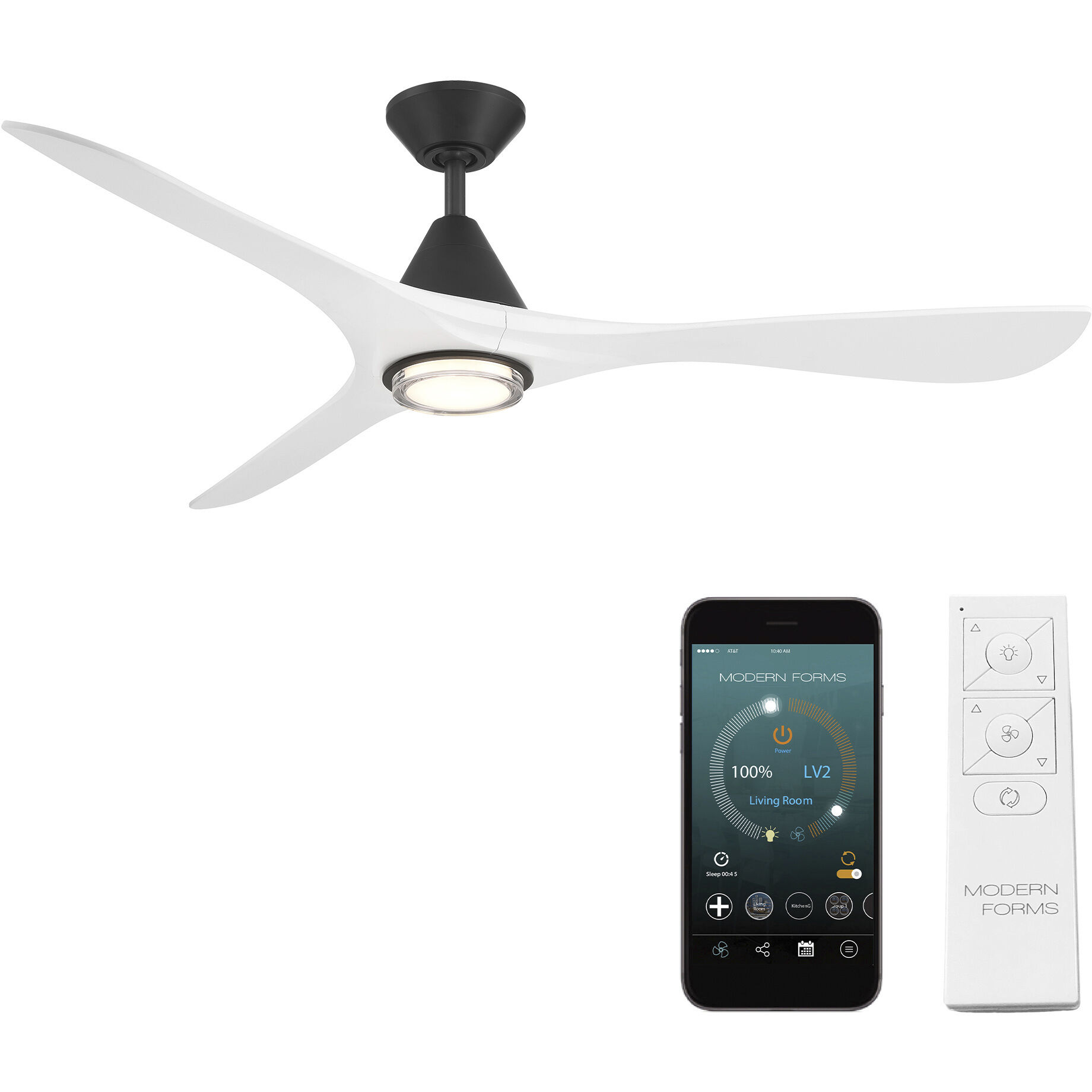Carve 60 inch Matte Black and Matte White with Matte White Blades Downrod Ceiling Fan in Matte Black Matte White