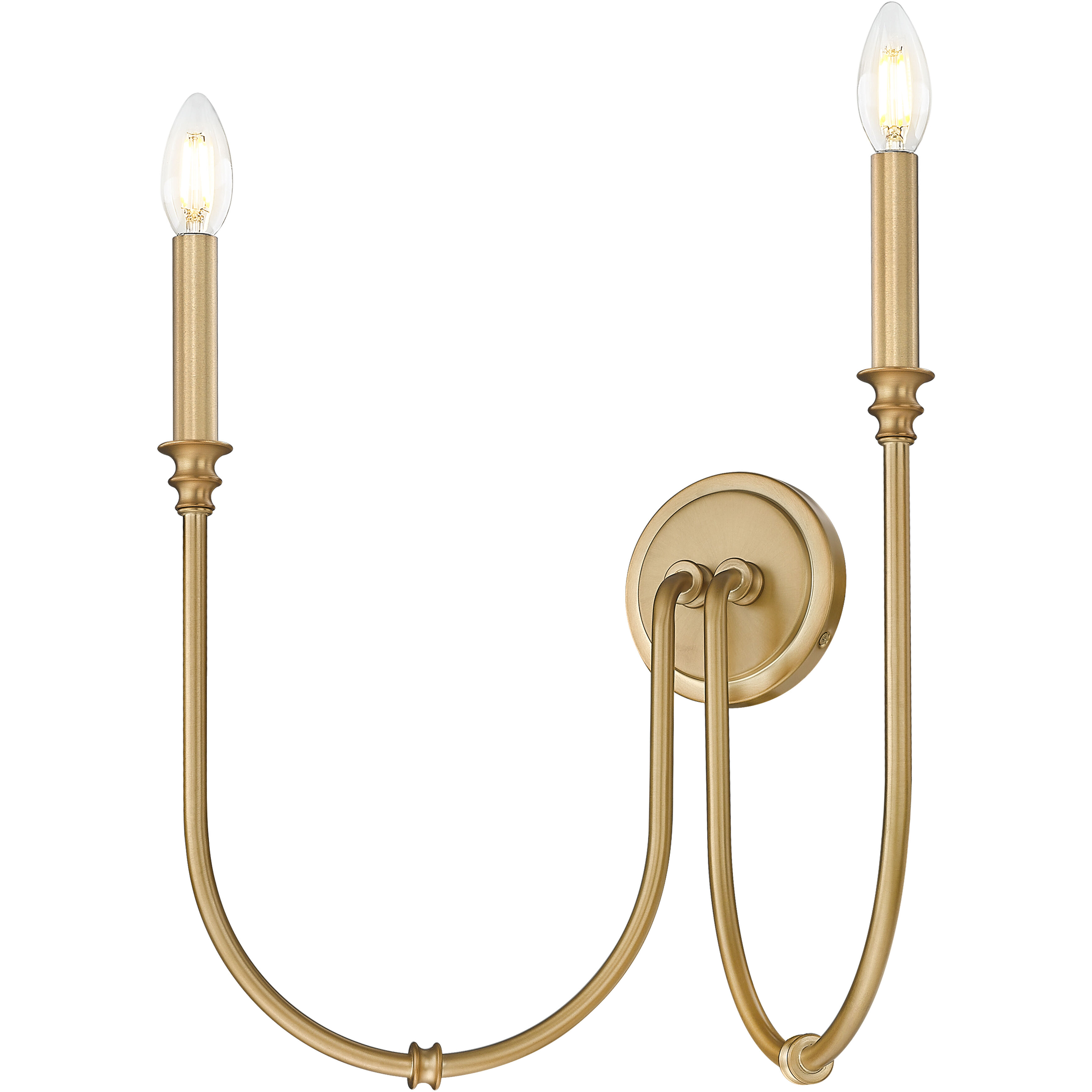 Jisele Wall Sconce Wall Light in Rubbed Brass