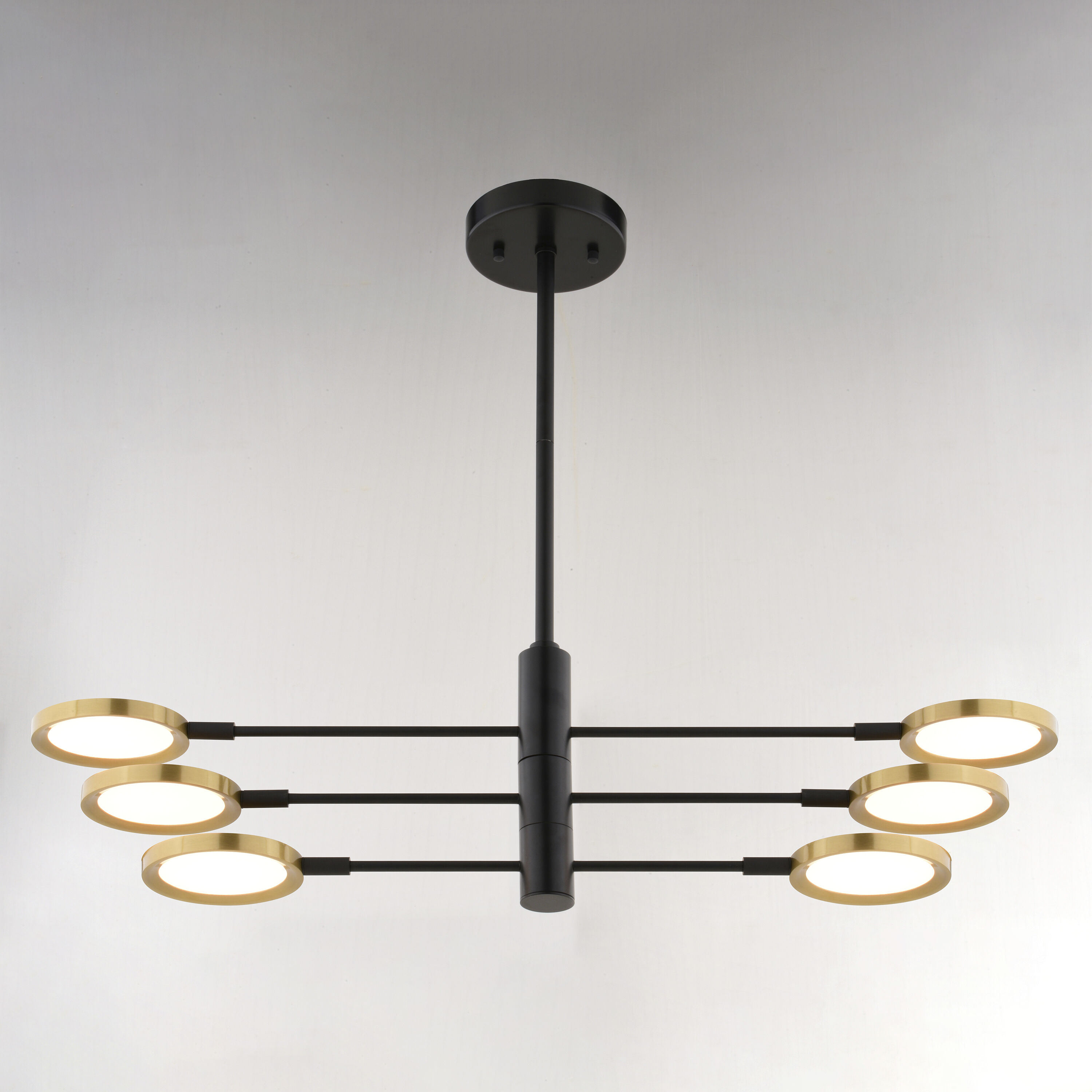 Cullerto LED 34.75 inch Matte Black and Antique Gold Pendant Ceiling Light