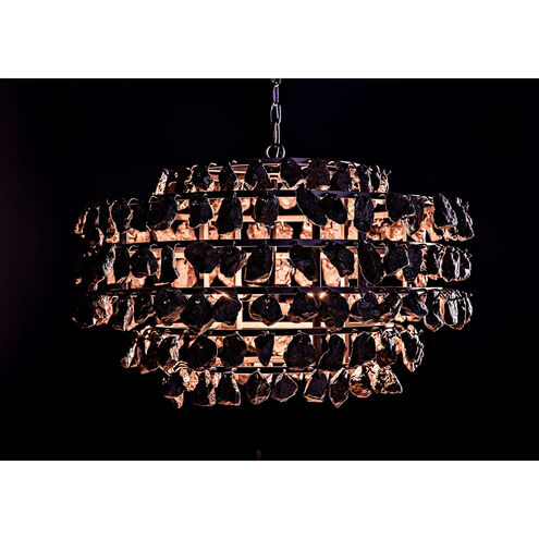 Vulcan 4 Light 29 inch Matte Black Chandelier Ceiling Light