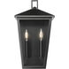 Munger 2 Light 16.5 inch Powder Coated Black Outdoor Wall Sconce