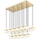 Renaud LED 46.75 inch Modern Gold Linear Chandelier Ceiling Light
