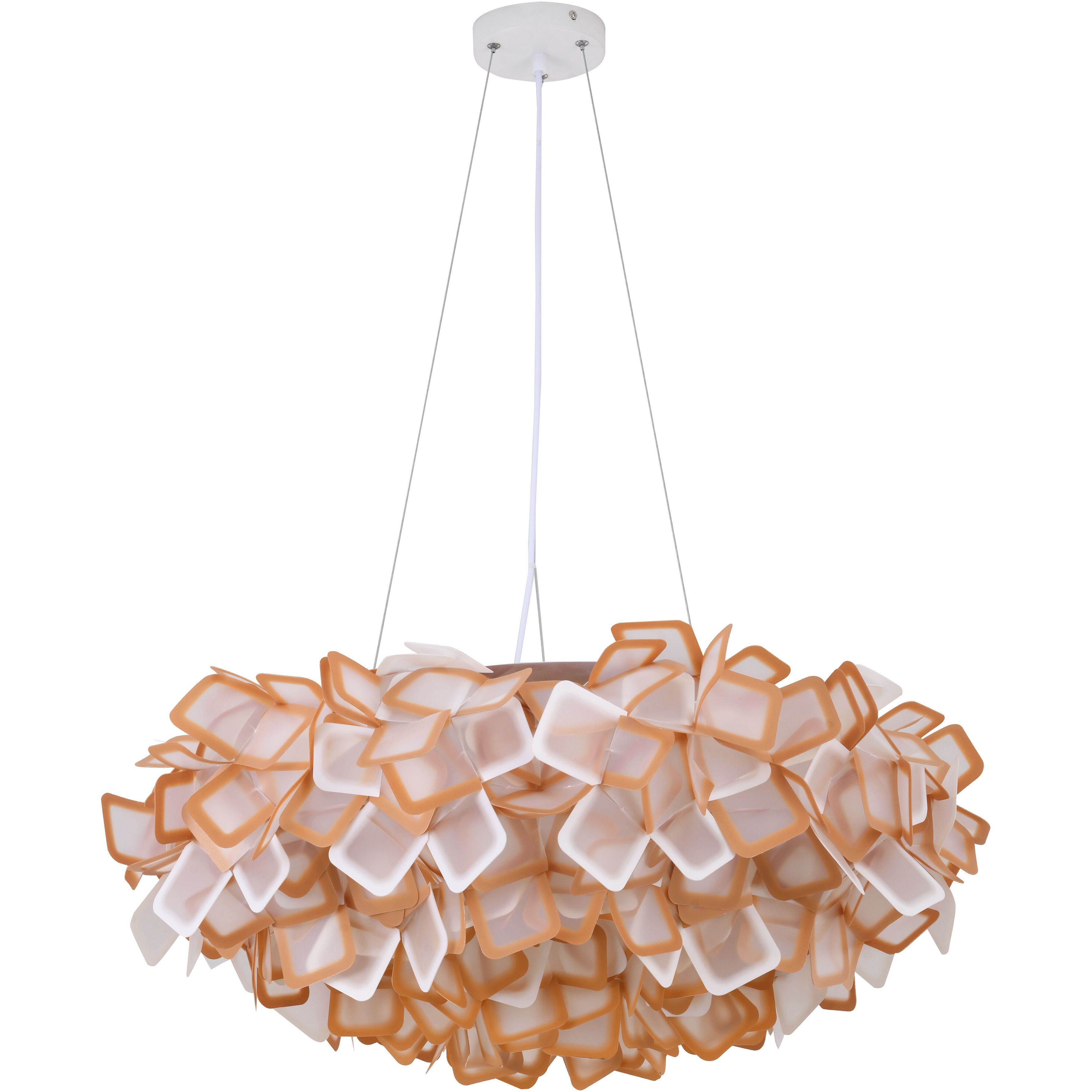 Canada LED 30.7 inch White and Orange Chandelier Ceiling Light
