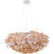 Canada LED 30.7 inch White and Orange Chandelier Ceiling Light