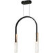 Curva LED 22 inch Black Chandelier Ceiling Light
