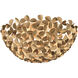Cora 3 Light 16 inch Soft Gold Flush Ceiling Light