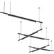 Suspenders LED 118 inch Satin Black Modular Pendant Composition Ceiling Light
