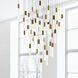 Greta LED 36 inch Brass Chandelier Ceiling Light