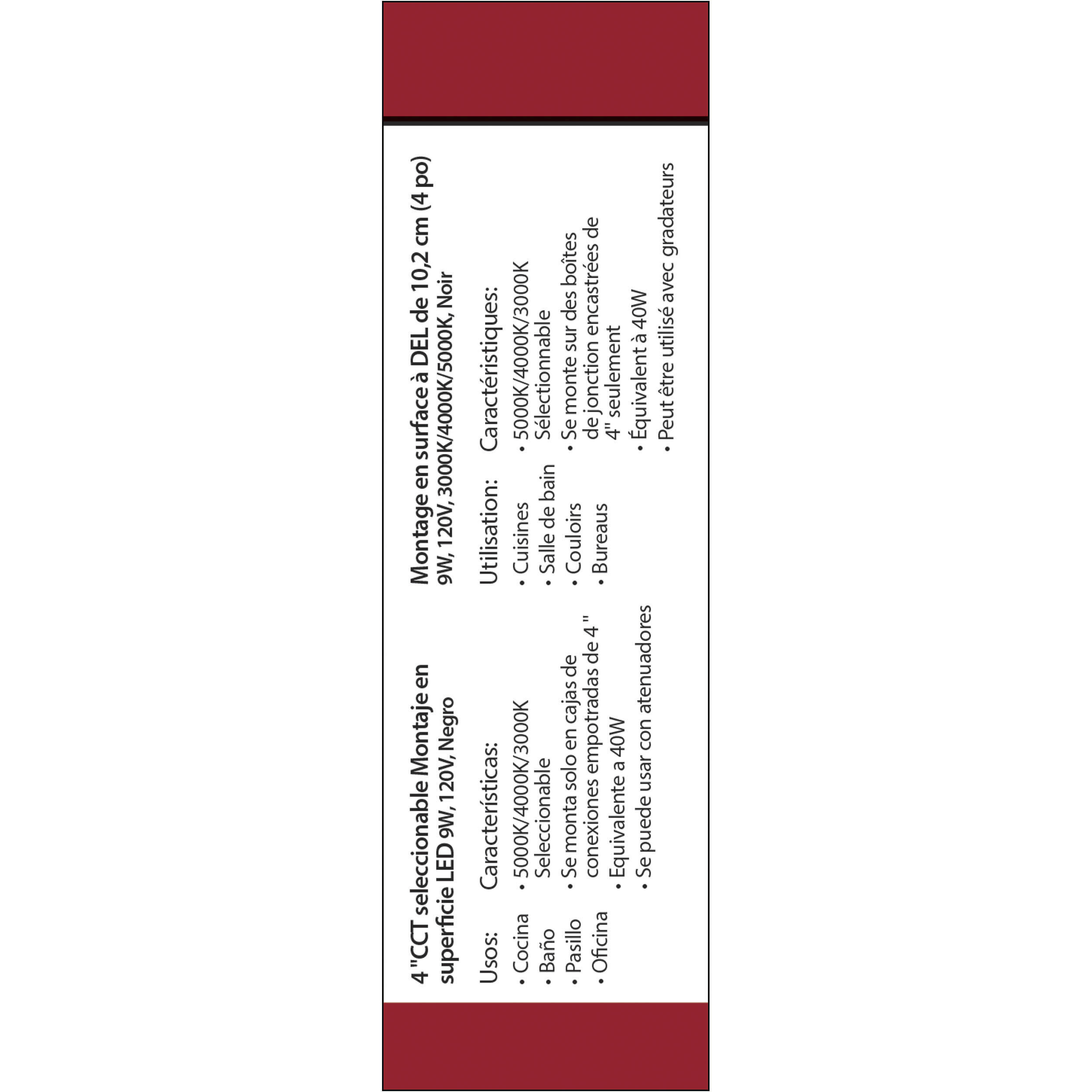 ColorQuick LED 5 inch Black Close-to-Ceiling Ceiling Light, Edge Lit