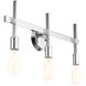 Prague 3 Light 24 inch Polished Chrome Vanity Sconce Wall Light