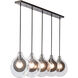 Art & Alchemy Veneto 5 Light 53.4 inch Natural Iron Linear Pendant Ceiling Light