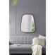 Wayne 37.4 X 27 inch Brown Wall Mirror