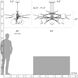 Griffin 6 Light 63 inch Modern Brass Pendant Ceiling Light