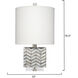 Garbo 17.5 inch 60 watt Mixed Grey and White Mother of Pearl Table Lamp Portable Light