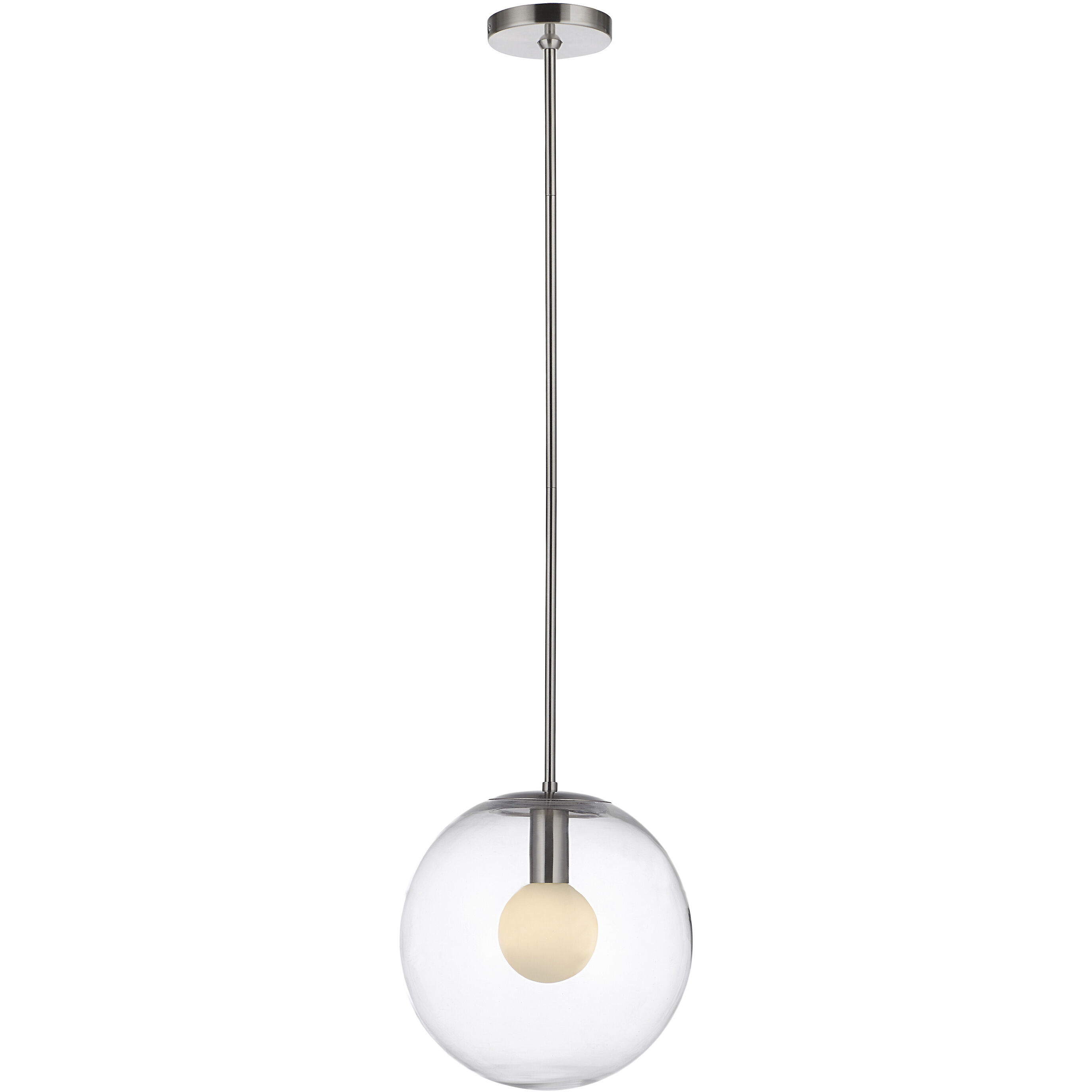 Quince LED 11.75 inch Satin Nickel Pendant Ceiling Light