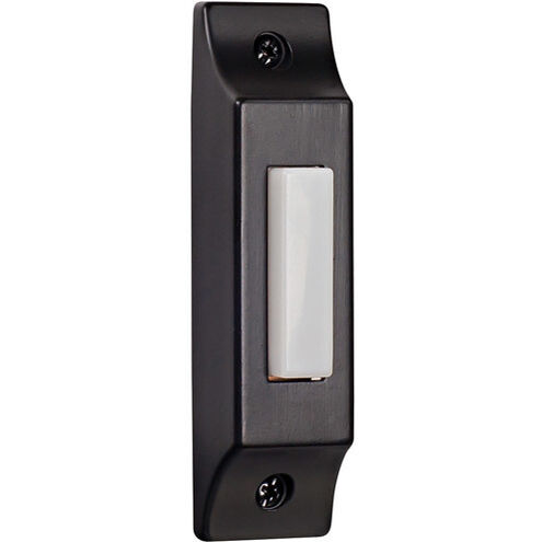 Builder's Series Black Push Button in Painted Black