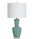 Cameron 28 inch 100.00 watt Tuquoise and Silver and Clear Table Lamp Portable Light