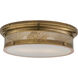Chapman & Myers Alderly 2 Light 16 inch Antique-Burnished Brass Flush Mount Ceiling Light