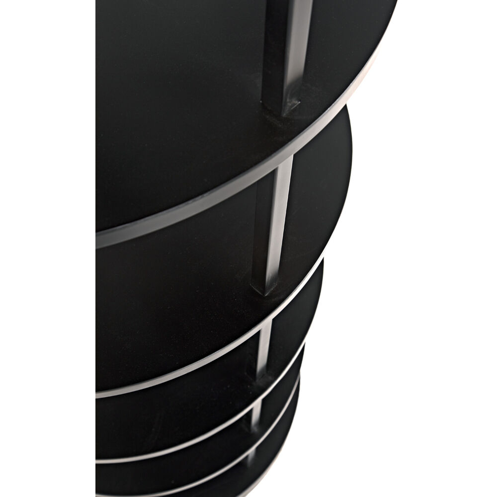 Spago Matte Black Bookcase