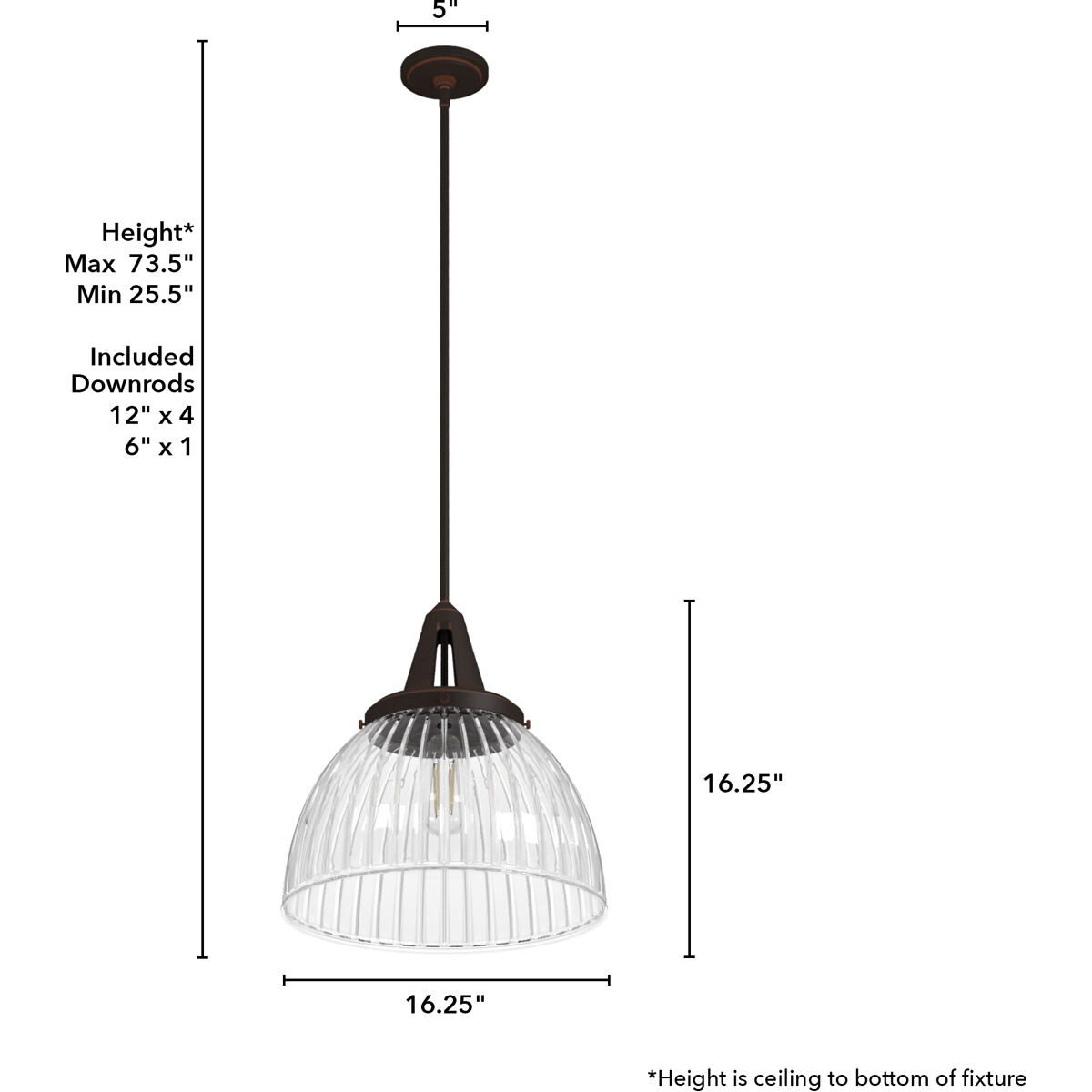 Cypress Grove 1 Light 16 inch Onyx Bengal Pendant Ceiling Light