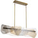 Grotto 1 Light 58.25 inch Antique Brass Linear Chandelier Ceiling Light