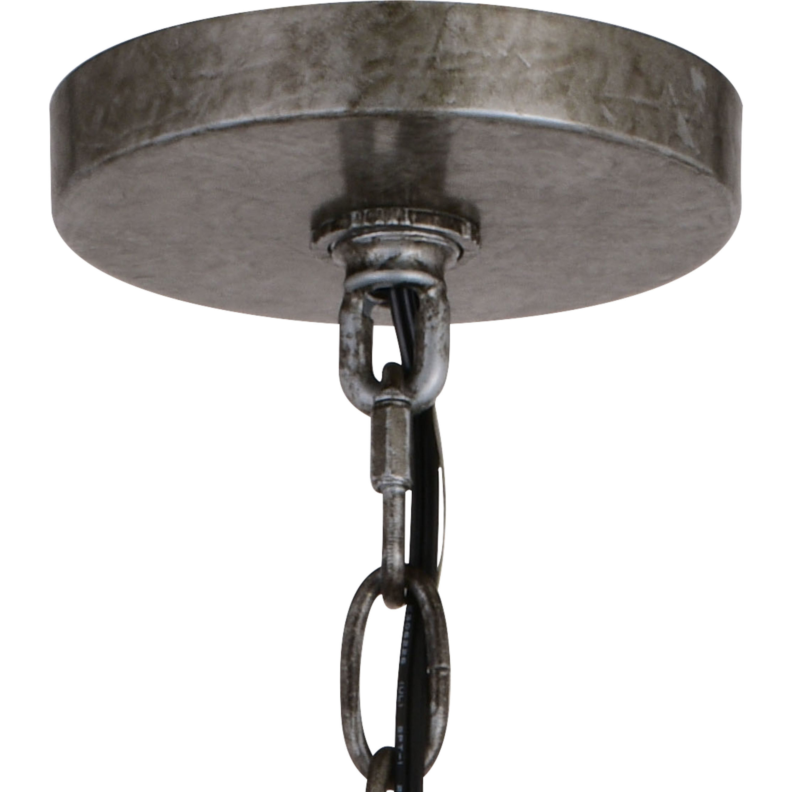 Norwood LED 16 inch Vintage Steel and Distressed Wood Pendant Ceiling Light