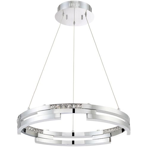 Satern LED 24 inch Chrome Pendant Ceiling Light