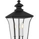 Farley 3 Light 22.75 inch Matte Black Outdoor Post Lantern