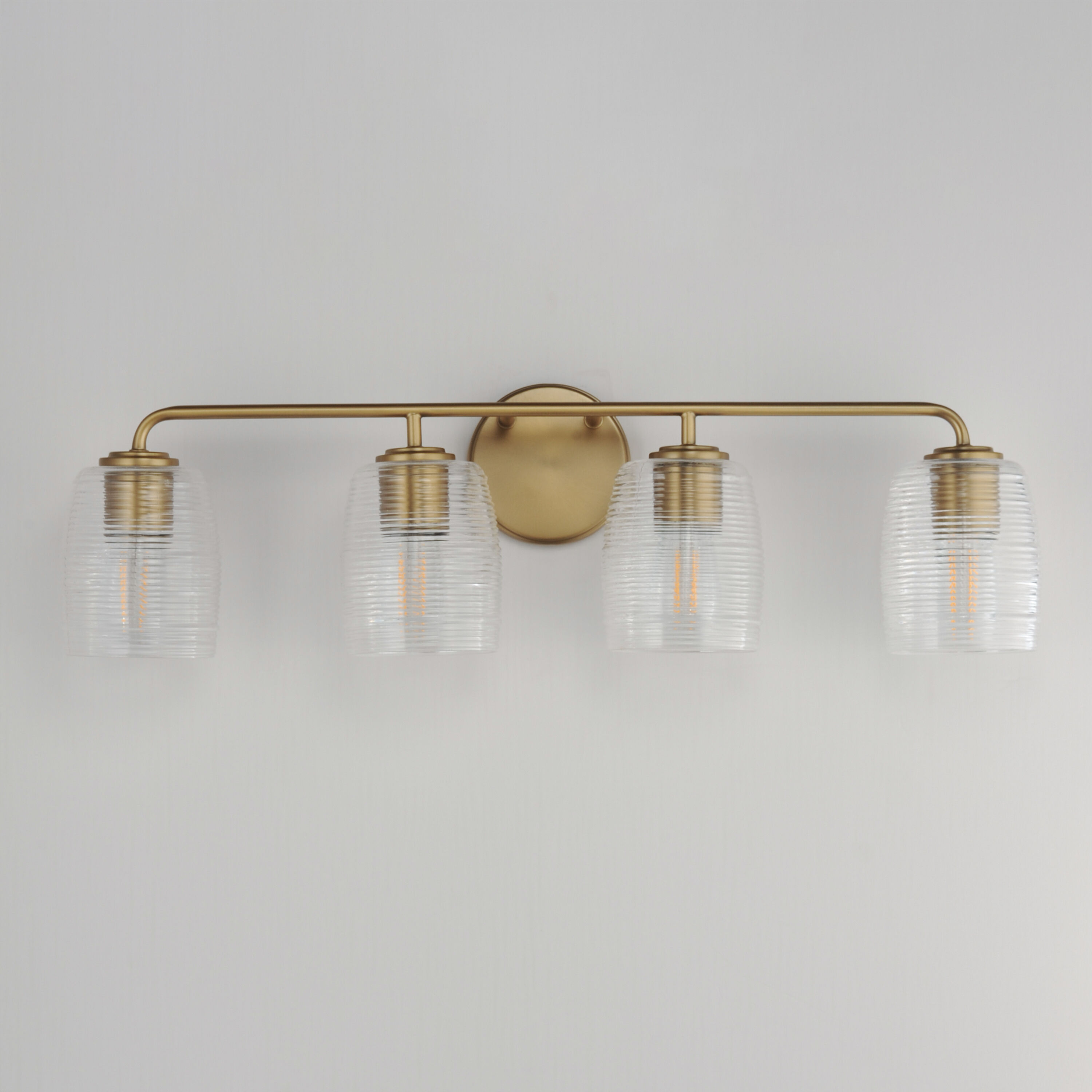 Honey 4 Light 30.5 inch Natural Aged Brass Bath Vanity Light Wall Light