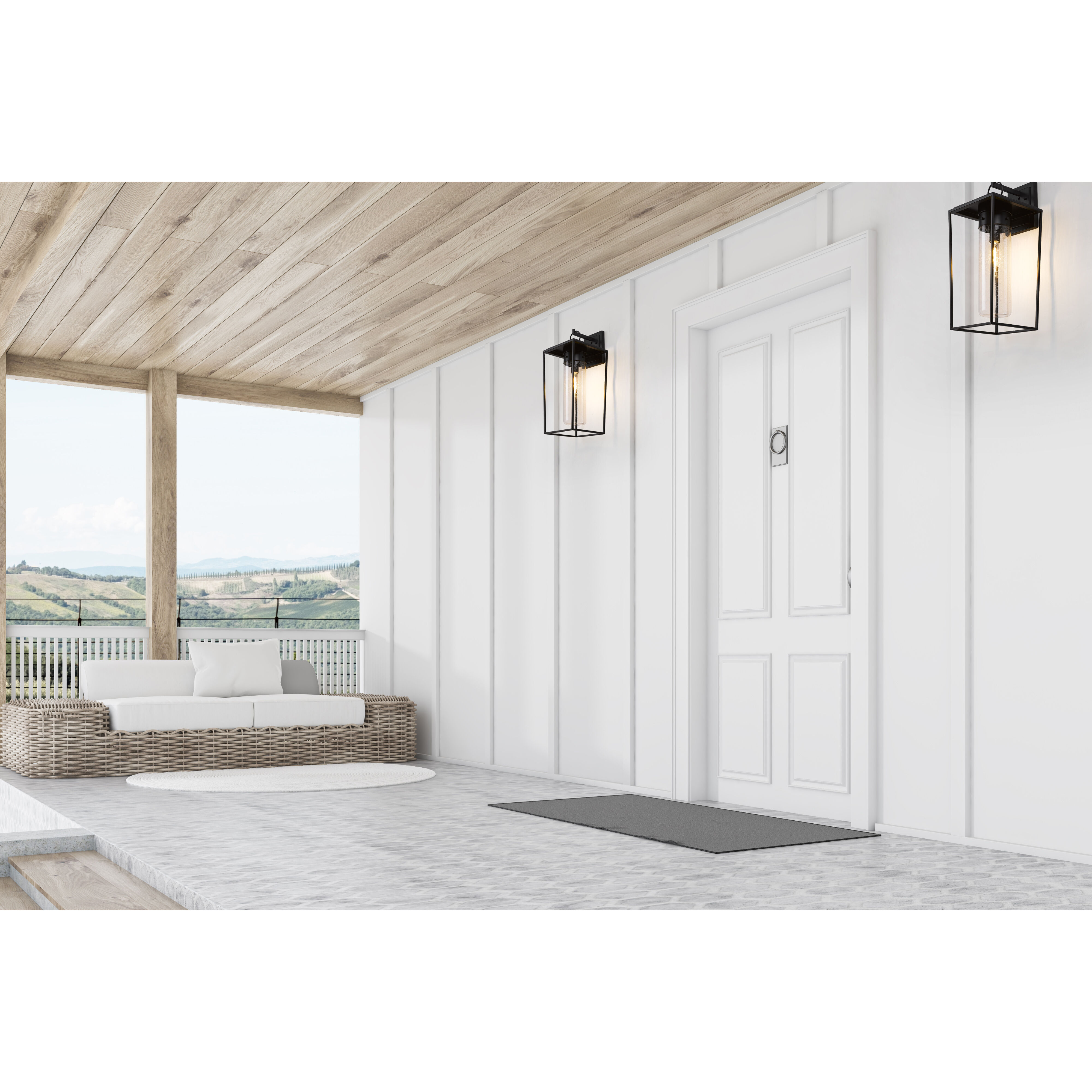 Sheridan 1 Light 24 inch Black Outdoor Wall Light