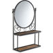 Cameron Graphite Gray Metal and Fir Wood Finish Wall Unit