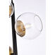 Wells 4 Light 18 inch Black and Brass Pendant Ceiling Light