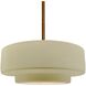 Radiance 1 Light 14.5 inch Vanilla Gloss and Brushed Brass Pendant Ceiling Light