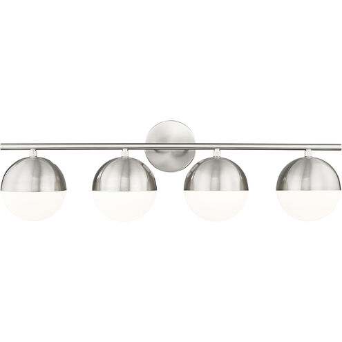 Realm Sphere 4 Light 32.25 inch Brushed Nickel Bath Vanity Wall Light
