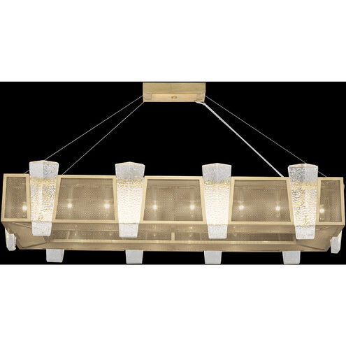 Crownstone 16 Light 52 inch Gold Pendant Ceiling Light in Metal Mesh
