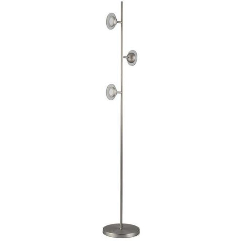 Laurel 69 inch Satin Nickel Floor Lamp Portable Light