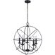 Sumerside 5 Light 25 inch Matte Black Chandelier Ceiling Light