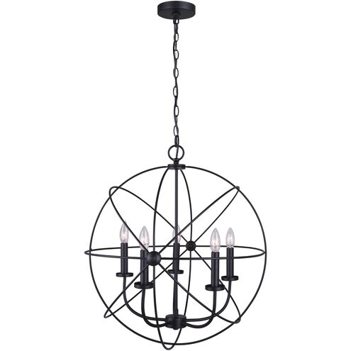 Sumerside 5 Light 25 inch Matte Black Chandelier Ceiling Light