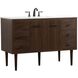Cyrus 48 X 22 X 34 inch Walnut Vanity Sink Set