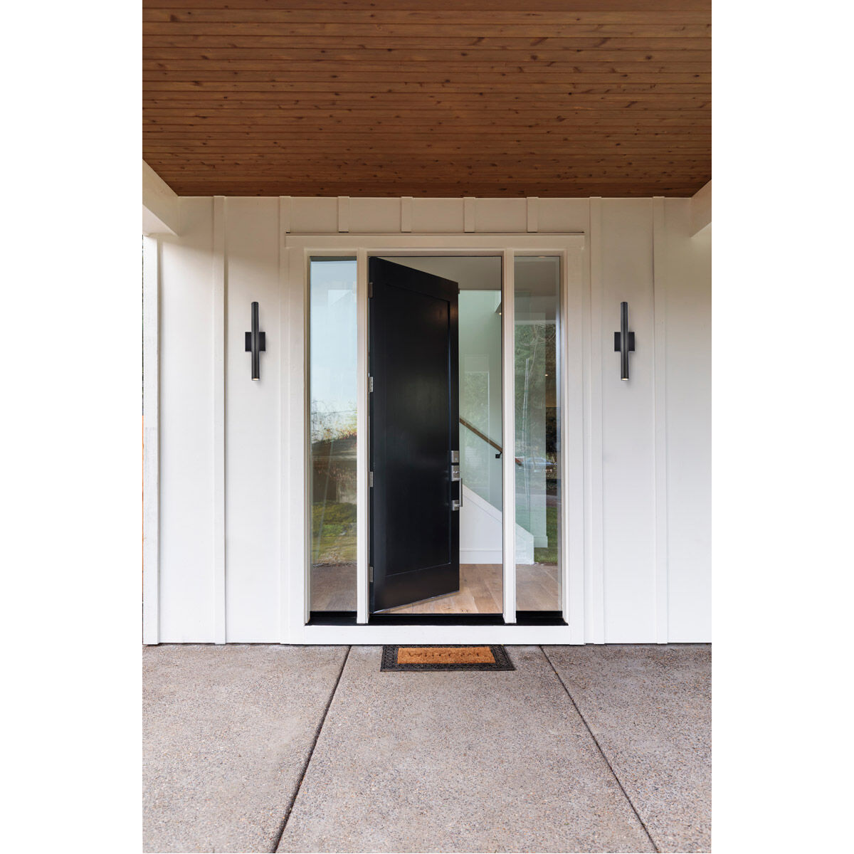 Raine 17.38 inch Black Outdoor Wall Light