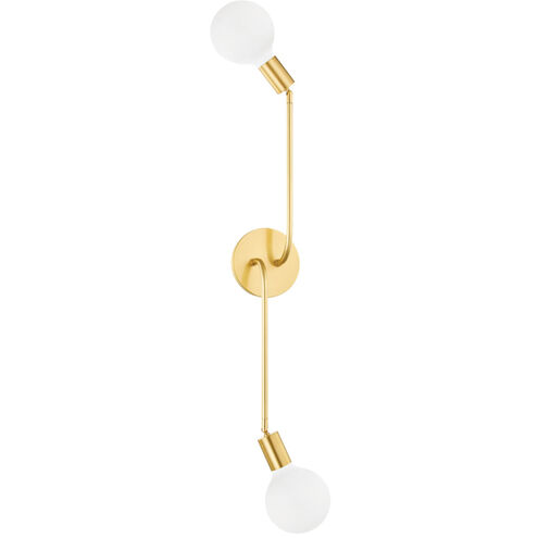 Blakely 2 Light 7 inch Aged Brass Wall Sconce Wall Light