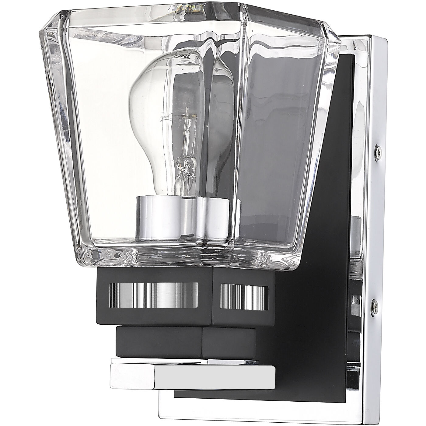 Jackson 1 Light 4.75 inch Chrome and Matte Black Wall Sconce Wall Light