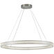 Chevron LED 39.37 inch Brushed Nickel Pendant Ceiling Light