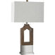Cameron 32 inch 25.00 watt Brown and Silver Table Lamp Portable Light