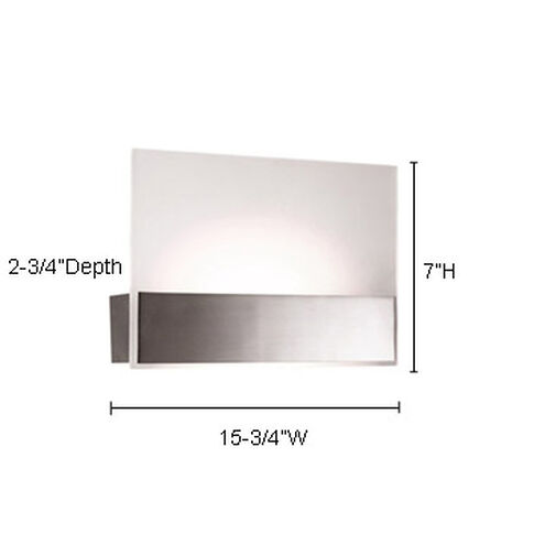 Flat 2 Light 16 inch Satin Nickel Wall Sconce Wall Light