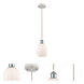 Ballston Eaton LED 6 inch White and Polished Chrome Mini Pendant Ceiling Light, Ballston